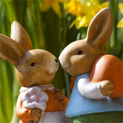 Mrs. & Mr. Bunny figurines